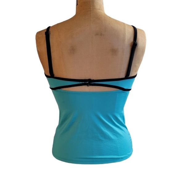 Jag Teal and Black Bathing Suit Tankini Top Extra Small - Picture 2 of 3